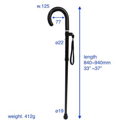 實木彎頭折疊拐杖|平光黑色 (1001.501.BSB) 14 實木彎頭折疊拐杖供應商