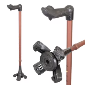 專利腳墊 | 兩段式彈力緩衝著地 | 自立式拐杖| 1021.221 25 人體工學自立式拐杖