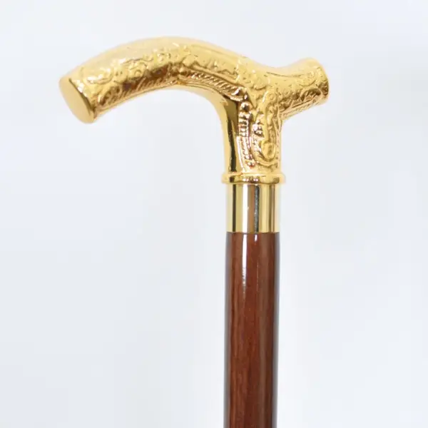 銅頭手杖 | 實木拐杖 (1023.001.GSW) 6 銅頭鍍黃金