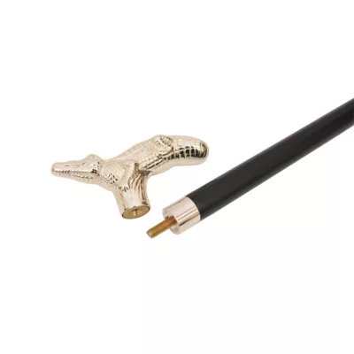 純銅鍍銀鱷魚頭拐杖 (1023.014.SMB) 10 工廠純銅鍍銀鱷魚頭拐杖