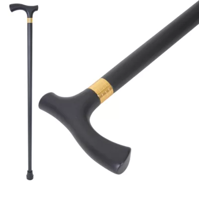 霧黑色木製拐杖【1006.001.FRB】 12 霧黑色木製拐杖金色鋁圈