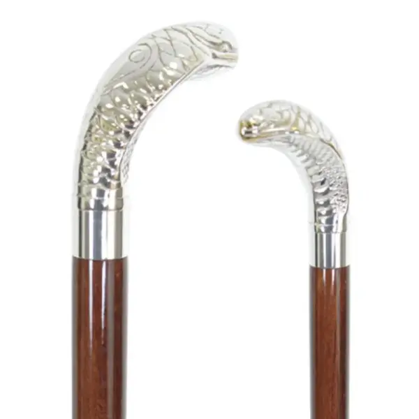 眼鏡蛇銅頭實木手杖