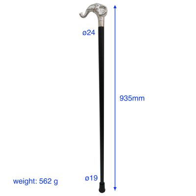 大象造型銅握把木質手杖尺寸